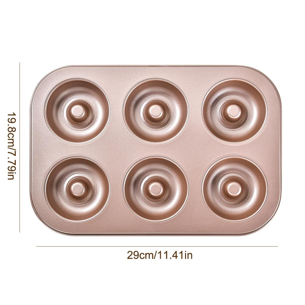 6 Hole Baking Pan Carbon Steel Cake Baking Mold Baking Tray Non-Stick Muffin DIY Cartoon Cake Pan Moulds Donut Baking Pans