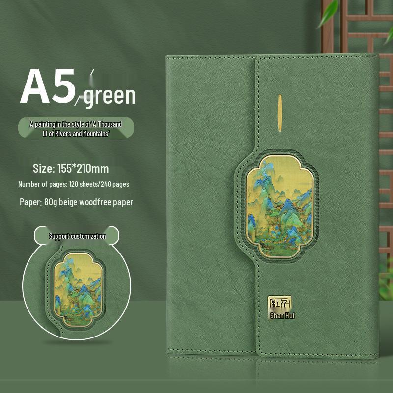 Thousand Li Mountains Rivers Notebook Gift Set: Customizable Business Souvenir