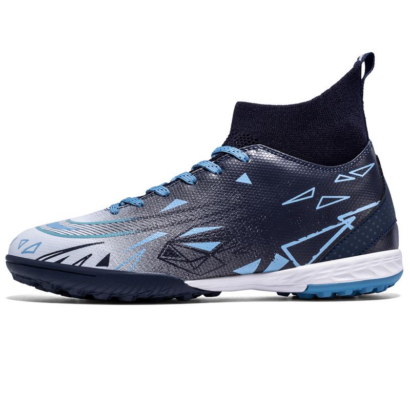 High-Top Football Shoes Tf Broken Nails Artificial Turf Ag Nails Leather Feet Men And Women Children And Adolescents Training Shoes