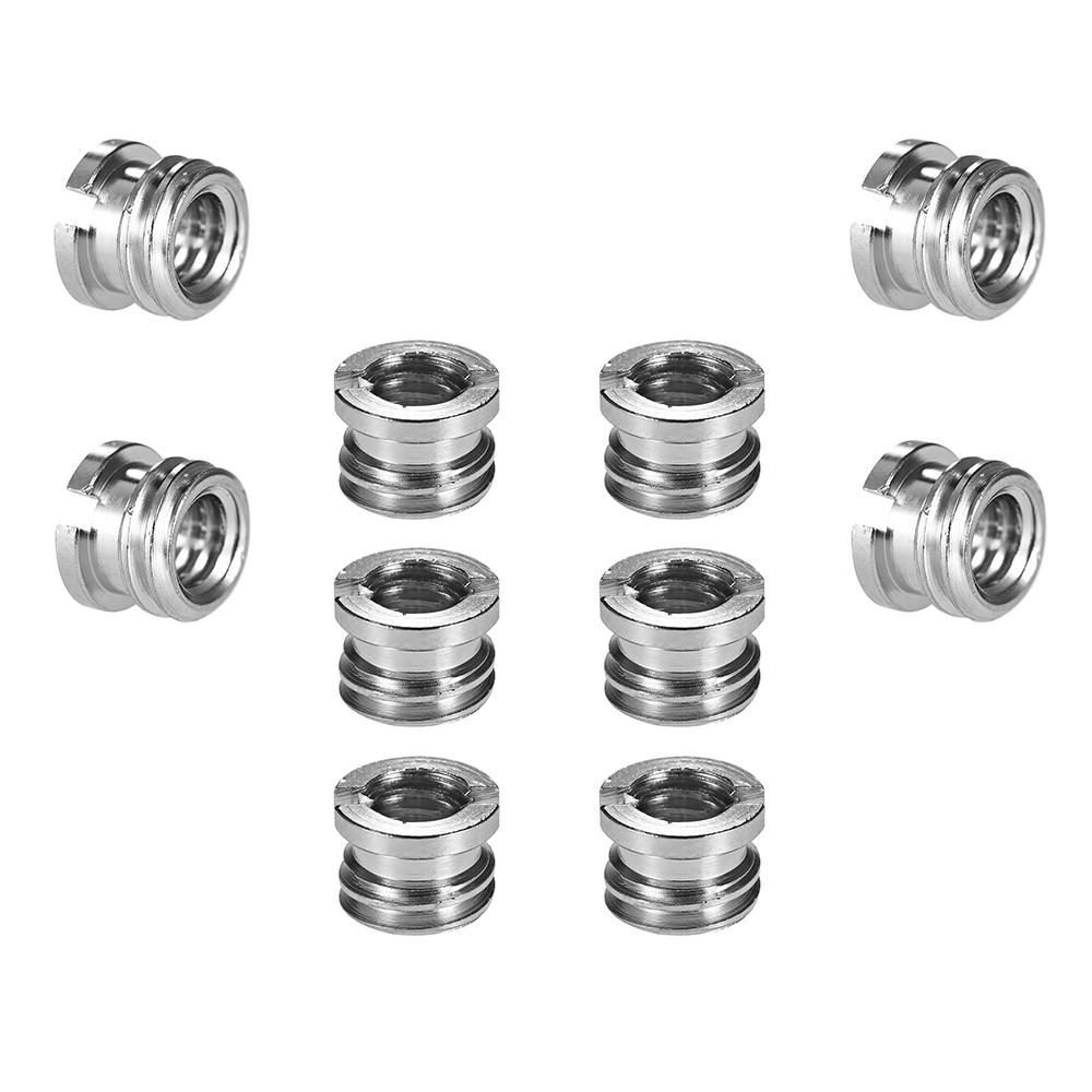 5 Pack 1/4 Inch To 3/8 Inch Convert Screw Standard Adapter Reducer Bushing Converter For Dslr Camera