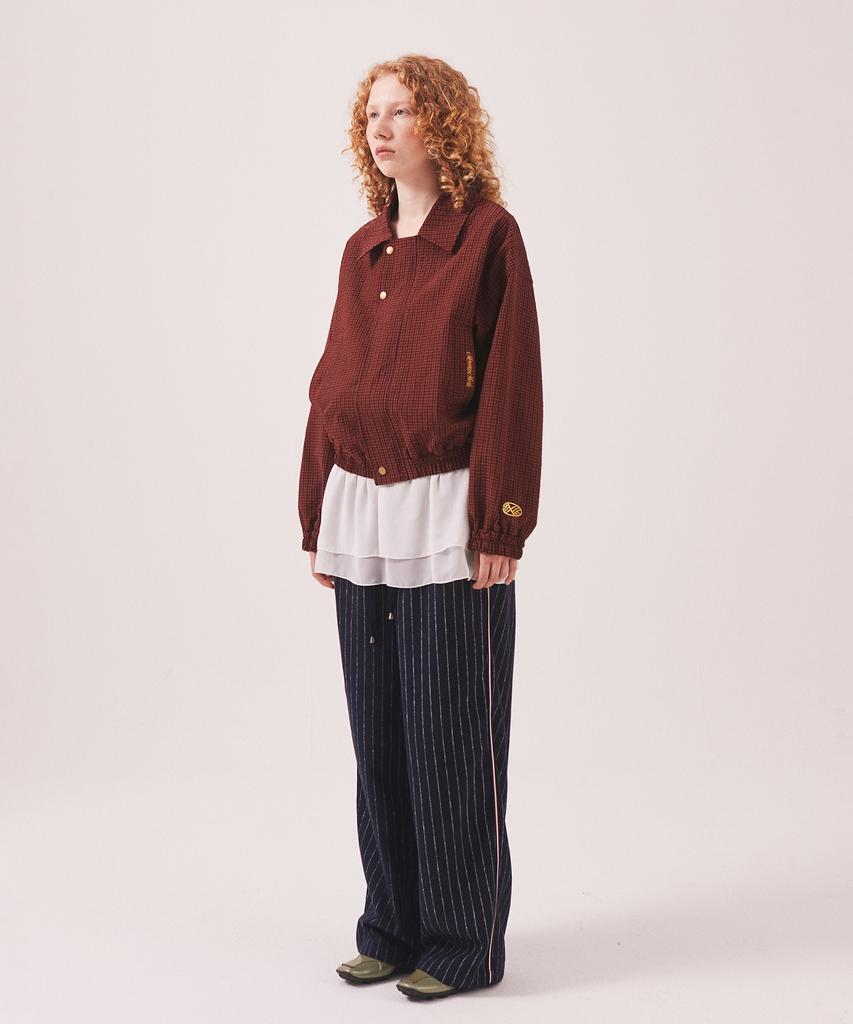 Minasu Mns Pinstripe Wide Brushed Pants_Navy