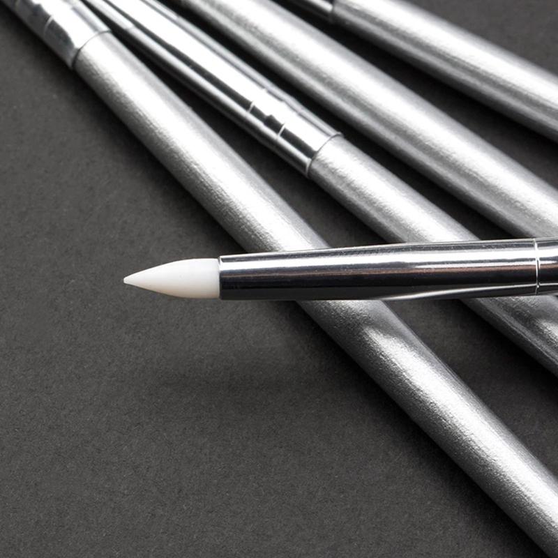 5 PCS Clay Sculpting Tools Silicone Carving Modelling Colouring Tools Clay Color Shaper Silicone Paint Pen with Soft Tip