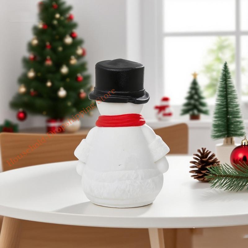 Snowman Figurine Silicone Mold Christmas Theme Silicone Mould For Handmade Soap Festival Decoration 85AD