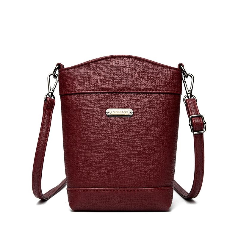 Mobile Phone Bag Female Messenger Mini Bag Solid Color Vertical Mobile Phone Bag 2025 New Foreign Style Lightweight Mobile Phone Small Satchel