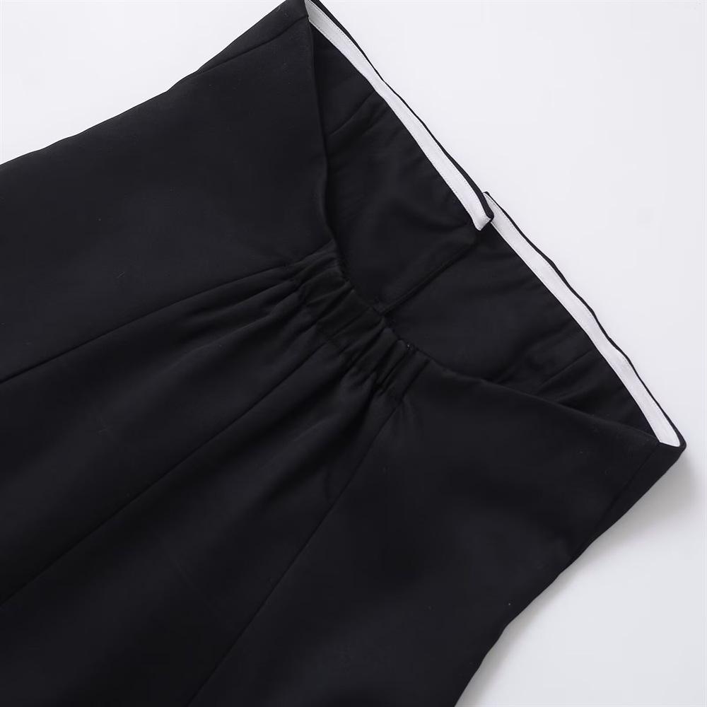 2025 Spring Women's Elegant Slim Bandeau Top with Pocket Details