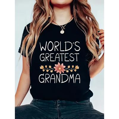 Europäische Größen Damen Kurzarm Rundhals T-Shirt - Sommer & Frühling Lässige Bluse mit Kurzarm Rundhals, Maschinenwaschbar Blickdichtes Oberteil