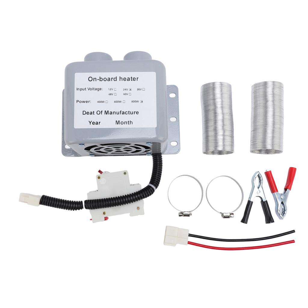 Grzejnik przestrzenny z 2 wylotami, samochodowy grzejnik elektryczny, odmrażacz do szyb, odmgławiacz z zabezpieczeniem przed przeciążeniem, DC24V