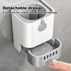 Toilet Brush With Holder Set Wall Mounted Long Handle Toilet Cleaning Brush With Holder, Flexible Toilet Bowl Cleaning Brush