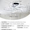 Modern K9 Crystal Led Ceiling Light Indoor Luxury Chandelier Windmill Designed Dining Room Plafon Living Room Decor Lamp Lustre