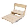 Dual-Person Folding Nostalgic Ice Sled with Backrest and Children's Ice Skates, Solid Wood Design for Outdoor Use
