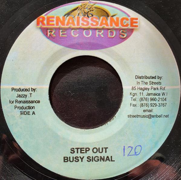 

7inch Record BUSY SIGNAL - Step Out NONE Renaissance Rec 2005 Jamaica Reggae, Ska & Dub Used