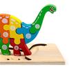 Montessori Wooden Toddler Puzzles for Kids Montessori Toys for Toddlers 2 3 4 5 Years Old Top 3D Puzzle Educational Dinosaur Toy