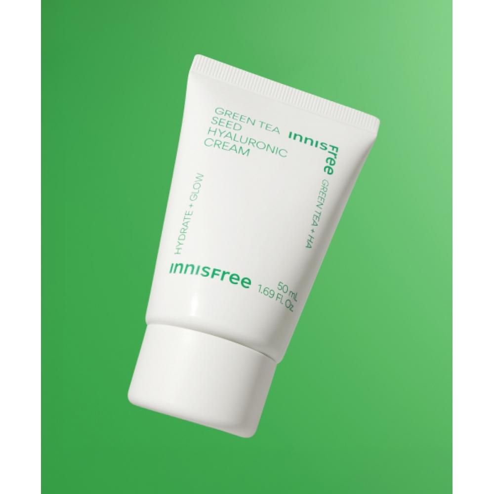 Innisfree Green Tea Seed Hyaluronic Acid Cream  Tube  50ml FREE
