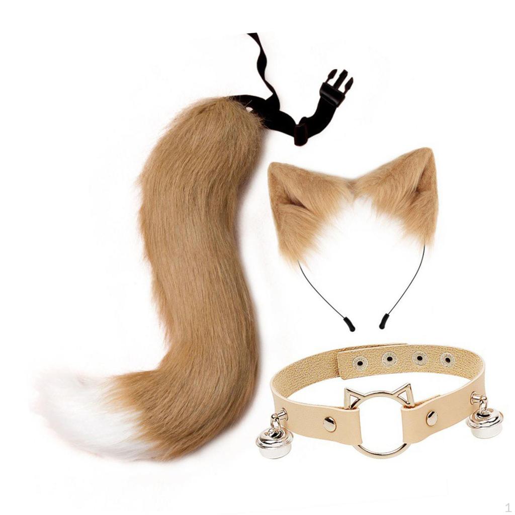 Adorable Animal Ears Hairband And Tail Set for Events