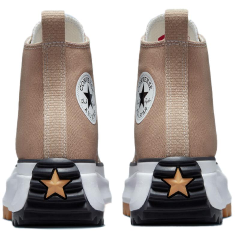 Converse Run Star Hike Platform Mid-Top Canvas Shoes Unisex Honey Tea Brown