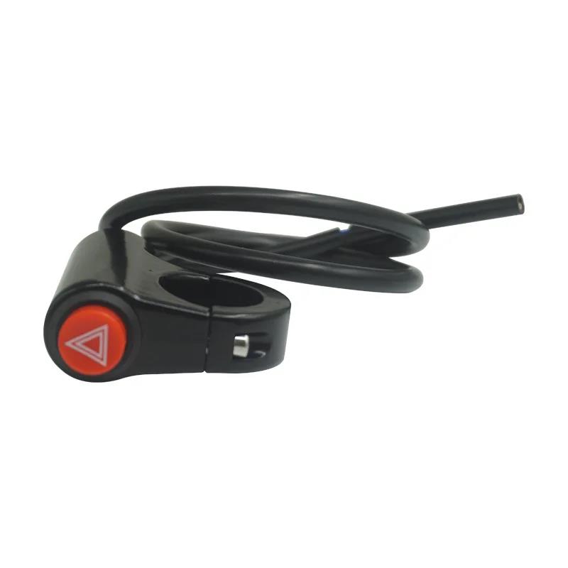 Motorcycle Electric Vehicle Double Flash Warning Switch Plastics 22mm 12V Double Flash Emergency Signal Flasher Hazard Light