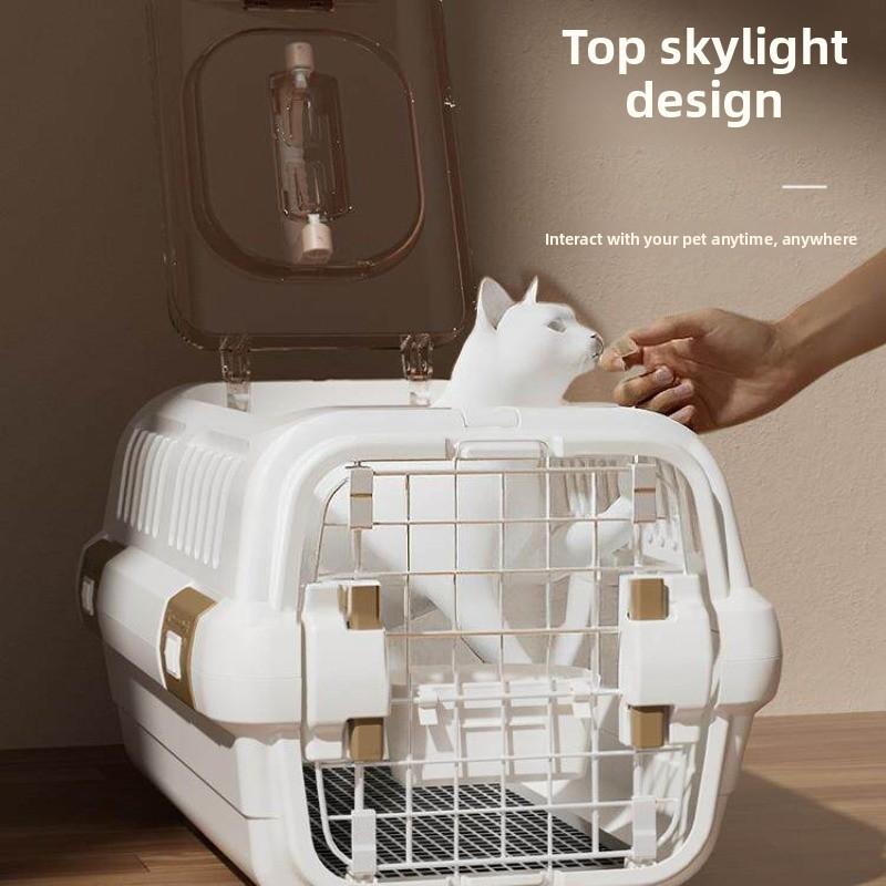 Cat Carrier with Top Opening Portable Pet Travel Crate Anti-Stress Soft Sided Cat Cage for Small Dogs Handheld Pet Transport Box