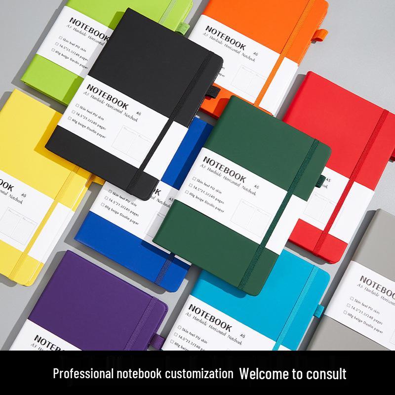Minimalistisches A5 Notizbuch mit Gummiband für Geschäftsbesprechungen und das Büro