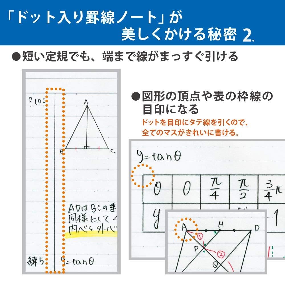 KOKUYO Note Campus Note Limited B5 5-Book Pack Dot Ruled A Ruled Triangular Tile No-3CATN-L27X5