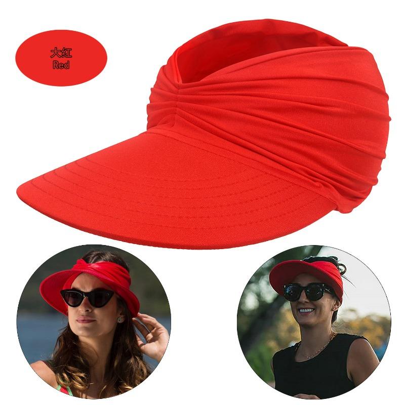 Beach Sun Hat Women's Empty Top Hat 50 + Sun Protection Hat Women's Outdoor Sports Hat