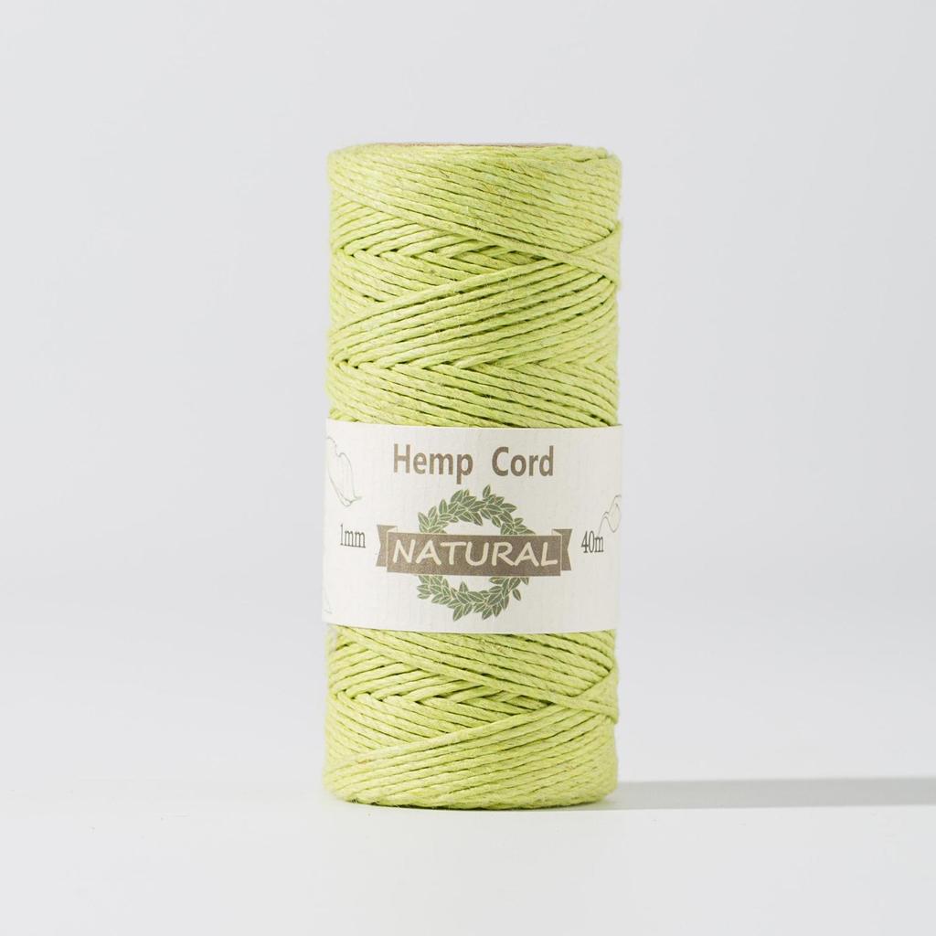 Sfoară de cânepă colorată de 1 mm, Sfoară decorativă pentru cadouri artizanale, Sfoară împletită pentru brățară colier, Accesorii pentru bijuterii 40 de metri rola