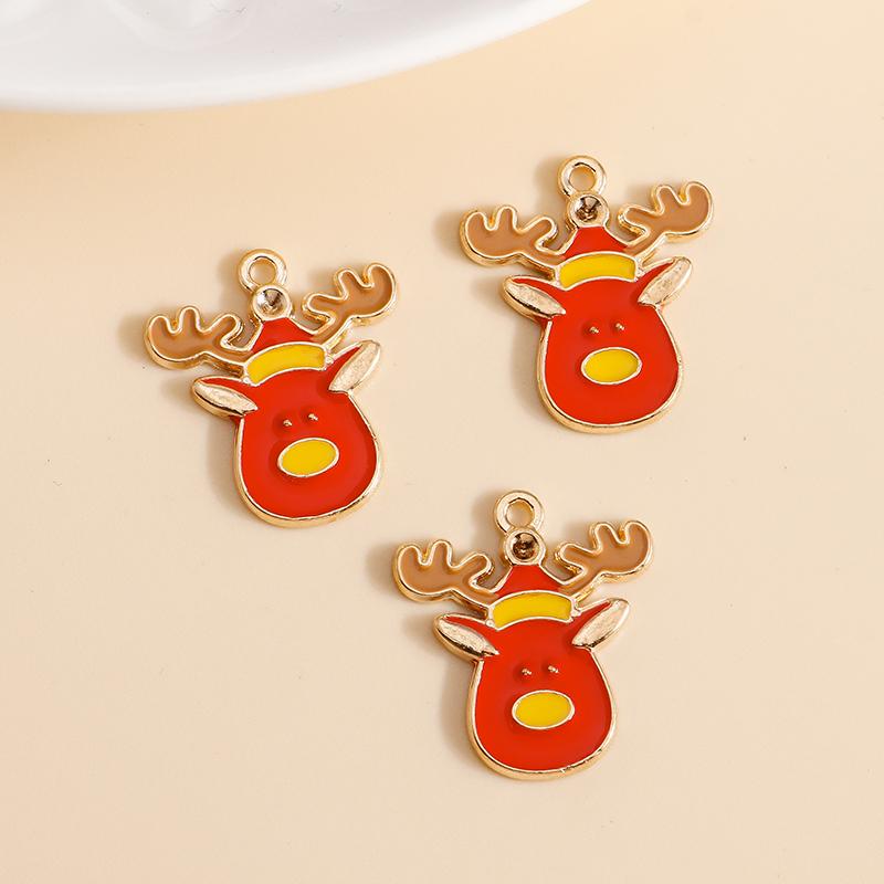 10pcs 16*21mm Enamel Christmas Bell Charms DIY for Bracelets Pendants Earrings Making Creative Gift Charms Jewelry Accessories