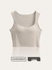 Women's Summer Sling Tank Top with Integrated Padded Bra, Thin Style, Anti-Auxiliary Breast Bandeau.