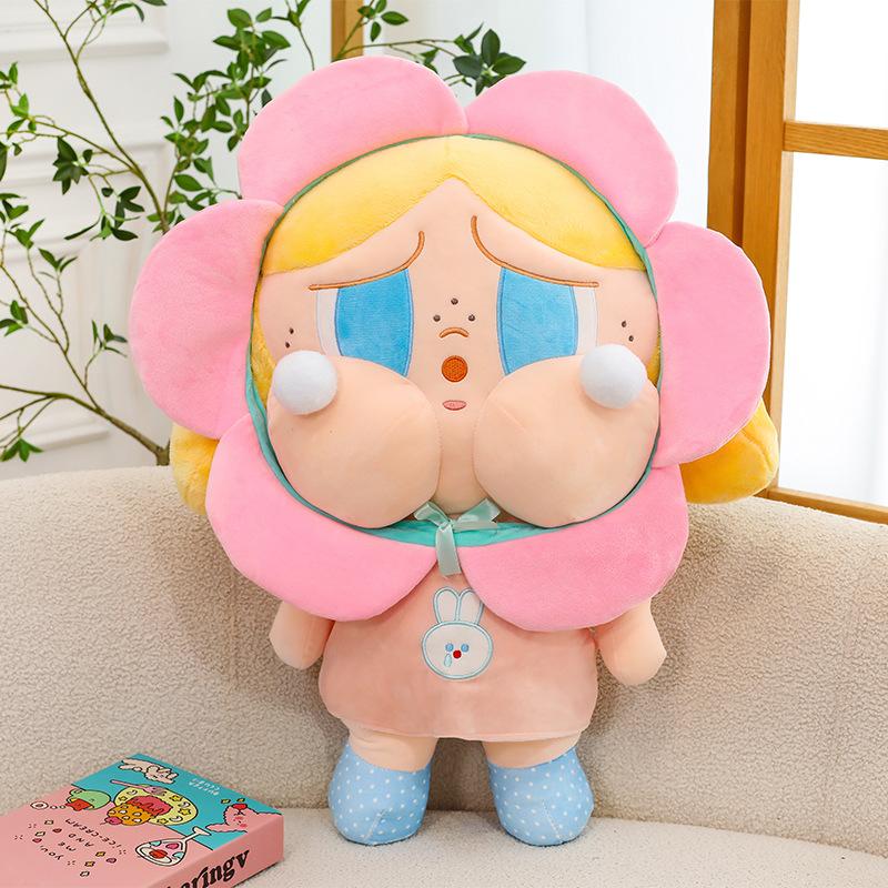 Kawaii Plush Toys Cartoon Crybaby Crying for Love Toy Sad Club Shy Girl Stuffed Dolls for Modern Home Decoration Birthday Gifts