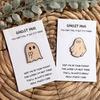 Ghost Pocket Hug Token Keepsake Gift Card Wooden Pocket Hug Token Ghost Pocket Hug Card Love Gift for Valentine's Day Birthday Celebration