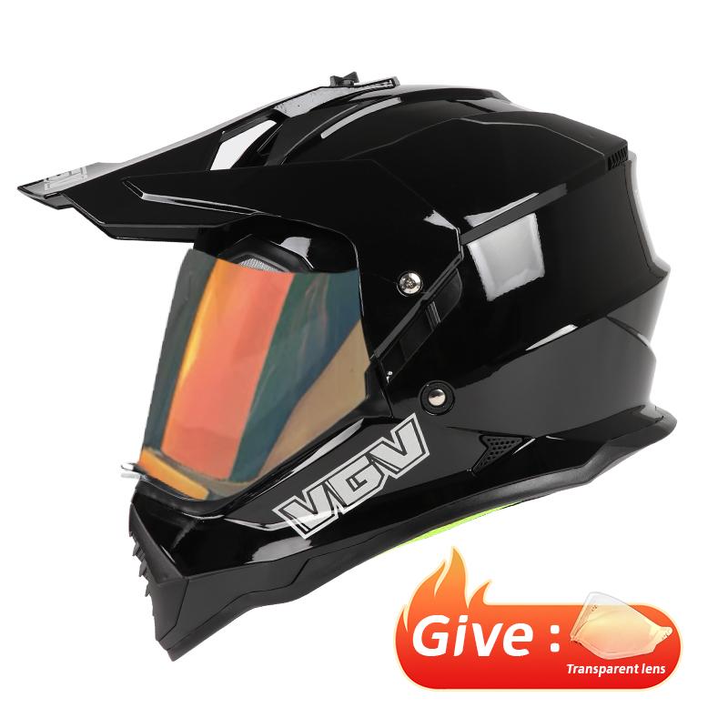 VGV Motocross Helmet DOT Double Lens Common Man Women Motorcycle Helmet Dirt Bike Karting Downhill AM DH Cross Sunscreen Lens