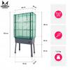 Balcony greenhouse 80x40x163 cm with foil