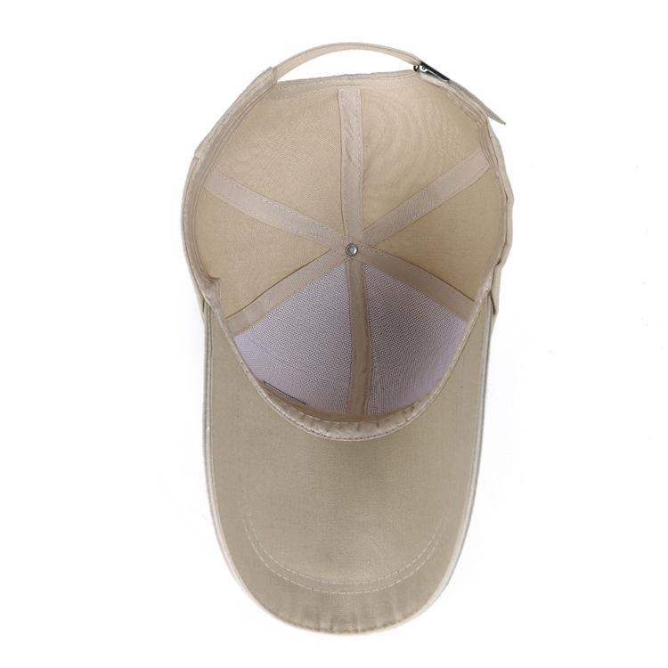 Spring and summer extended brim sunshade baseball cap, men's and women's outdoor SPORT reflective label sunscreen canvas hat