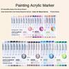 81/72/63/9 Colors Acrylic Paint Marker Pen DIY Painting Drawing for Card Ceramic Stone Mug Glass Fabric Art Supplies Stationery