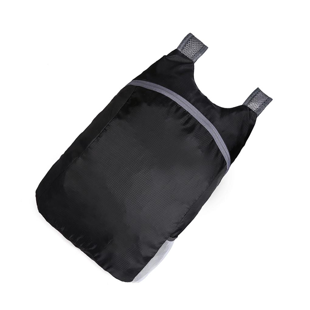 

Backpack Outdoor Travel Waterproof Foldable Fitness 20L Capacity Carrying Riding Bag Polyester Container Gym Accessories black