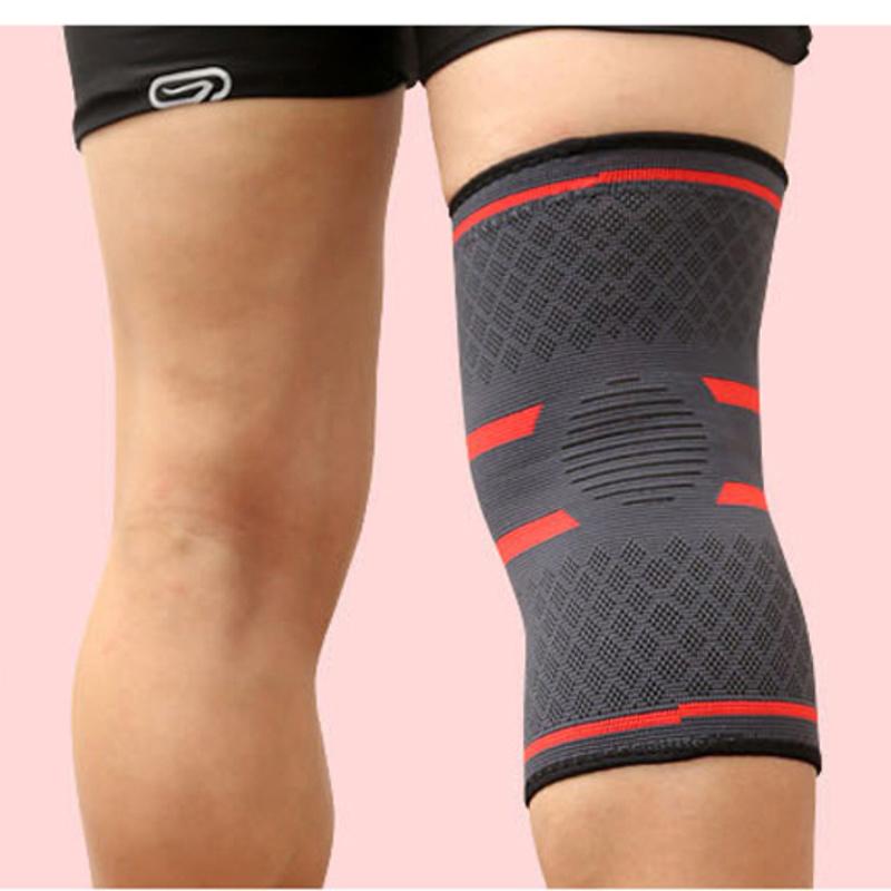 1 Pair Fitness Running Cycling Knee Support Braces Elastic Nylon Sport Compression Knee Pad Sleeve for Basketball Volleyball
