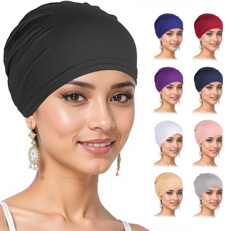 Fashion New Muslim Headscarf Hat for Women's Base Hat Underscarf Hijab Bonnet Soft Stretch HIjabs Tube Cap Turbante Mujer Hat