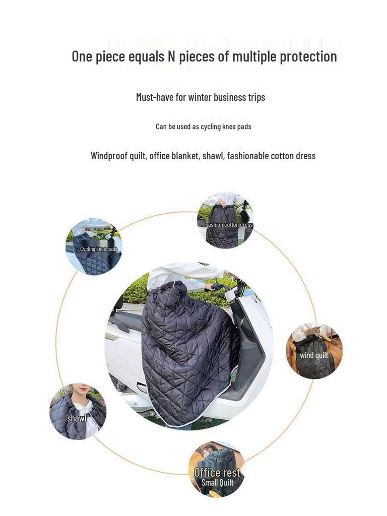 Windproof Electric Bike Skirt: Fleece Lined, Waterproof, Winter-Ready Leg Warmers