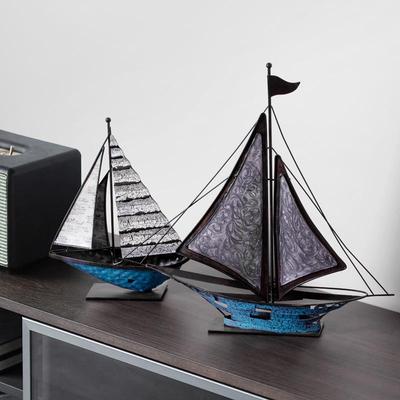 Nordic Iron Sailboat Ornament for Desk, Bookshelf, or TV Cabinet