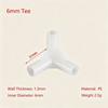 5pcs White Black Plastic Pipe Joint Connector 8mm DIY Shelf Water Tube Joint