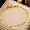 Elegant 18k Gold Titanium Steel Anklet - Fashionable Accessory for Women