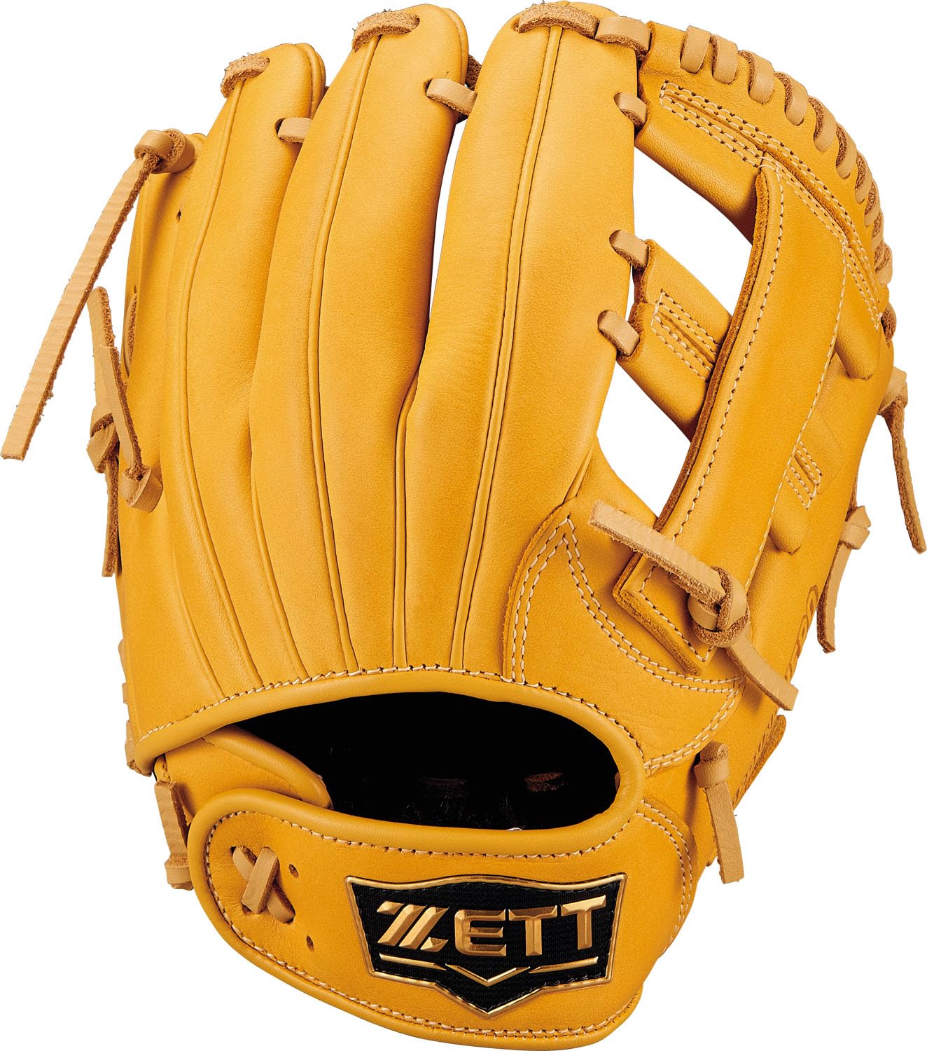 

ZETT Youth Baseball Softball Ground Hero True Yellow x Pastel Brown BJGB76525F Glove, All-Around, Left-Handed Throw, (5432), Size Small,