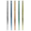 Crystalline Pure Titanium Chopsticks: Antibacterial, Mildew-Proof, Non-Slip, Heat-Resistant, Lightweight, Multicolor, Food-Grade Certified.