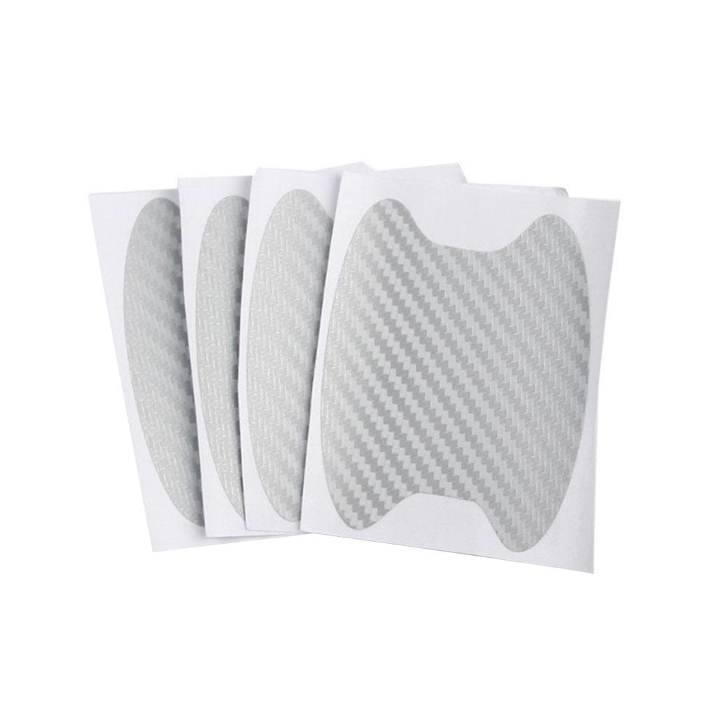 4Pcs/Set Car Door Sticker Carbon Fiber Scratches Resistant Cover Auto Handle