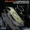 For iPhone 16 Case Compatible with MagSafe Military Protection PC+TPU Kickstand Phone Cover