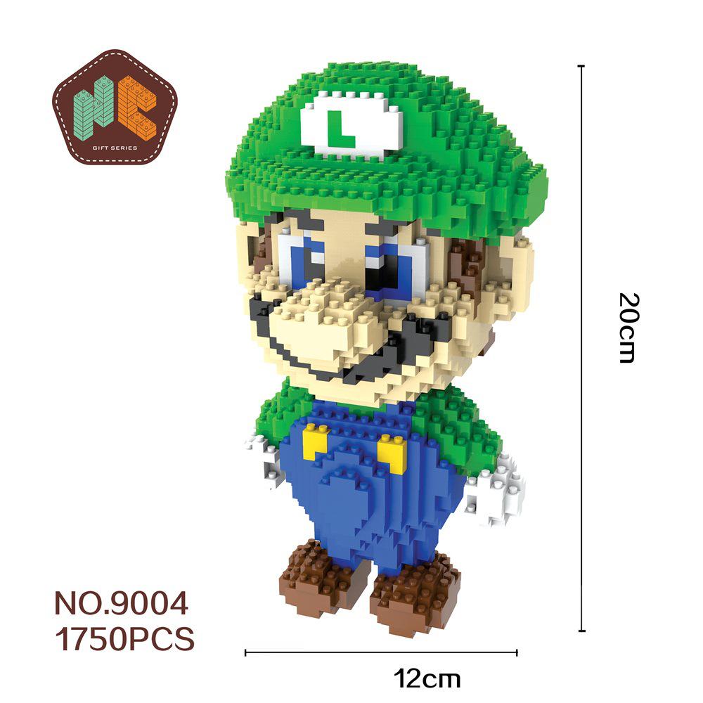 Classic Game Dinosaur Shape Building Blocks - Yoshi & Mario