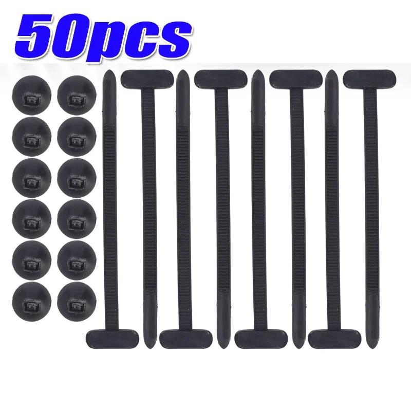 1-100pcs Nylon Cable Tie Buckle Pin Button Zip Ties Universal Self-Locking Fixed Tie Wires Fastening Straps Retainer Accessories
