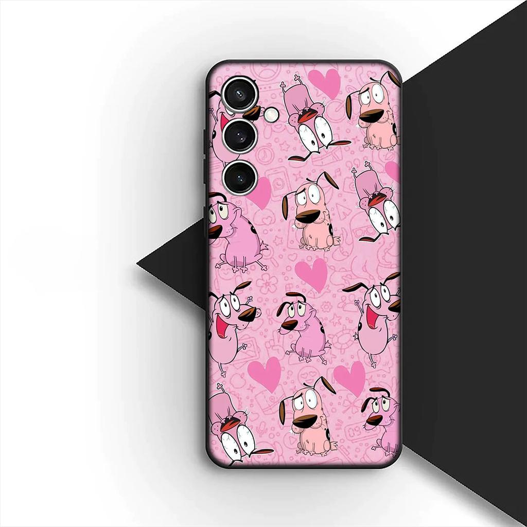 Anime C-Courages C-Cowardlys Dog Phone Case for Samsung Galaxy S20 S22 S21 FE Ultra Plus A07 A17 A15 A16 A25 A57 A37 Cover