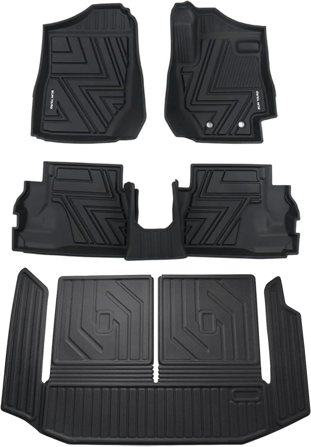 

Suzuki Jimny Floor Mats Compatible with AT JB64W JB74W 3D Car TPE Protective Parts Set SunYard - Cut, Waterproof, Anti-Slip, Material, чёрный