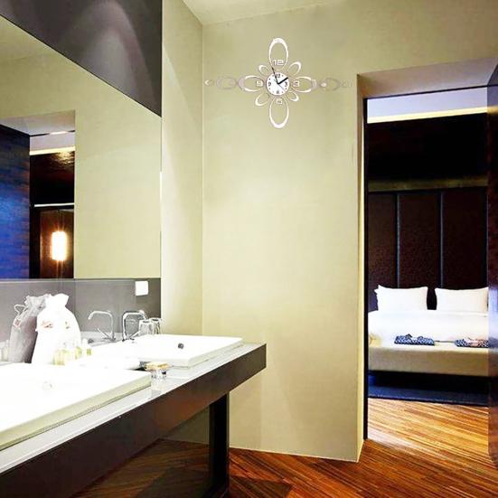 Tenfyer Modern Large DIY Oval Mirror Surface Wall Art Clock Sticker Home Decor Gift