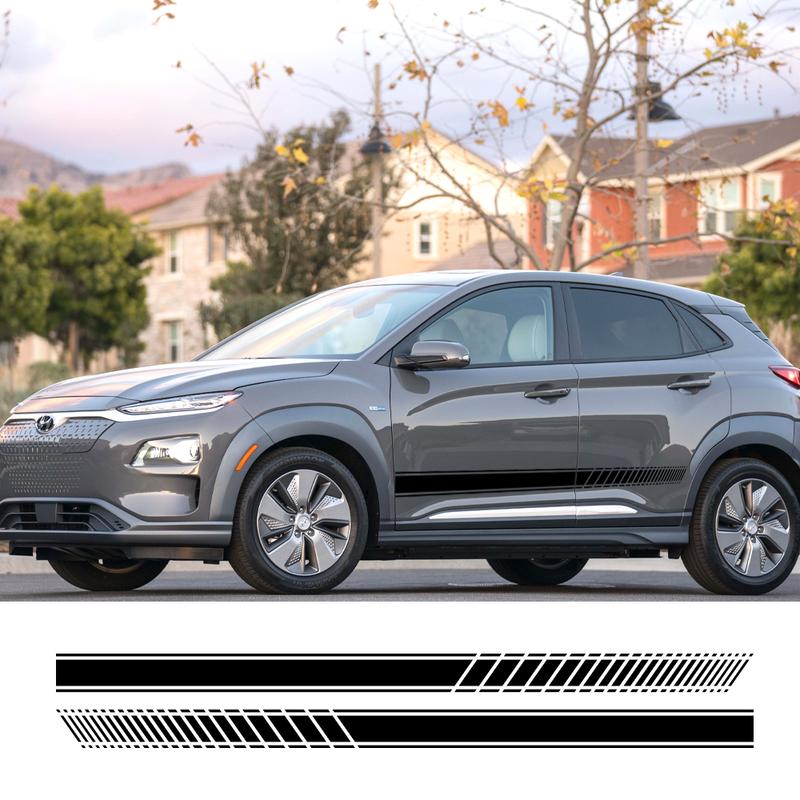 Car Door Side Vinyl Stickers For Hyundai Kona Hybrid N Line Electric Auto Graphic Stripes Racing Sport Styling Decal Accessories